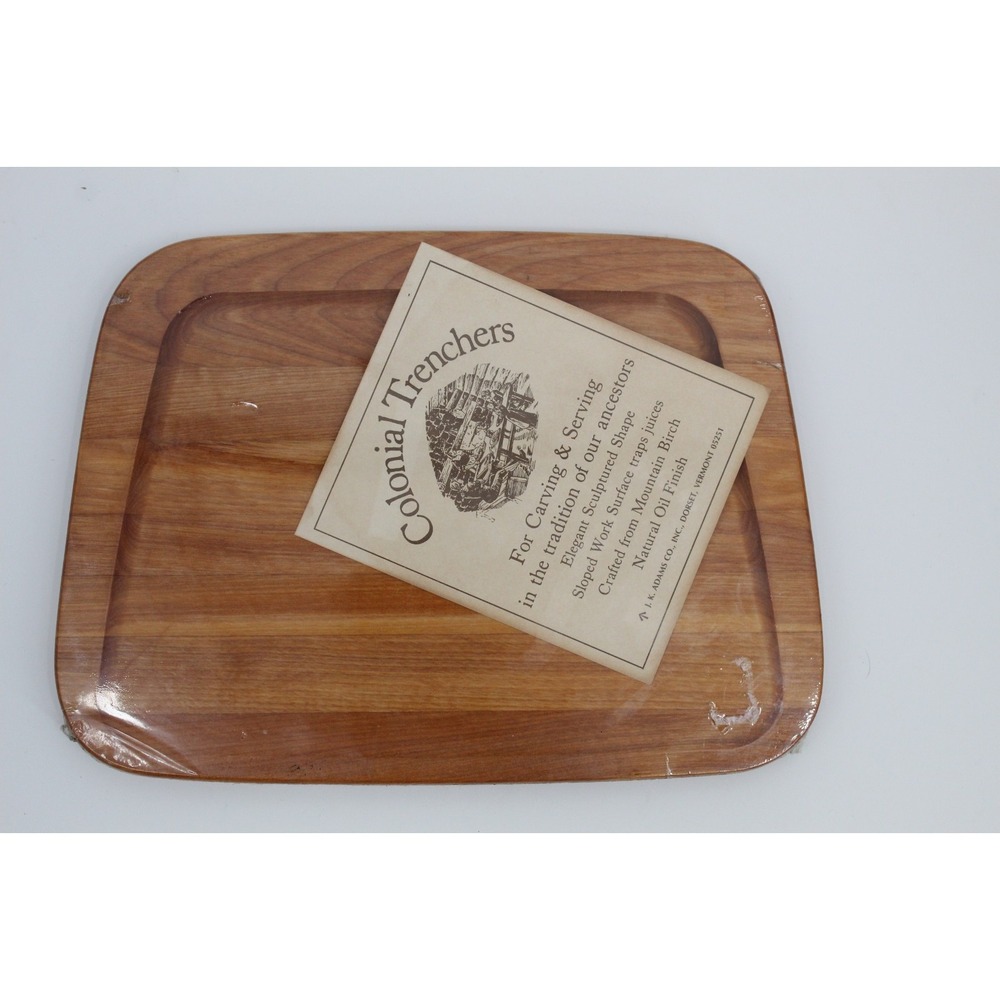 RARE Vintage Cutting Board Colonial Trenchers J.K. Adams Co Sloped Rustic